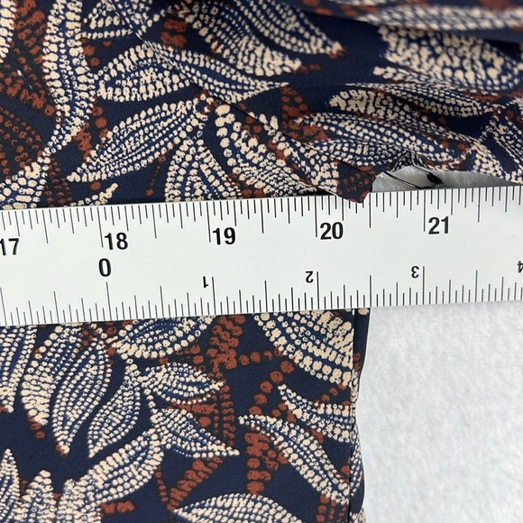 Nine Britton (Stitch Fix) Women’s Blouse Sz S Navy/Brown/Tan Polyester NWT - Picture 11 of 12